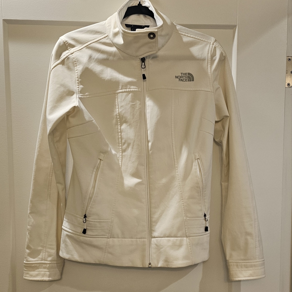 The North Face Full Zip Soft Shell Jacket Women's Ivory Size S